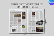 Editable Tabloid-Style Newspaper, a Magazine Template by Oshin Design (Thumbnail 2 of 6)