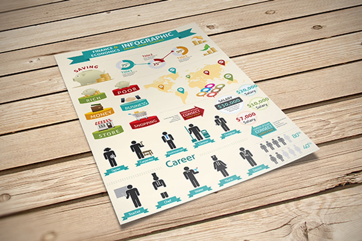 Finance & Economics Infographic, a Finance Illustration by VectorCat (Photo 1 of 3)