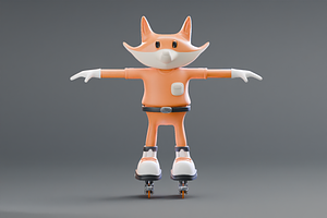 Delivery Mascot 3D Character