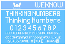 Thinking Numbers font