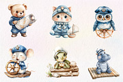 Nautical Clipart, Baby Sailor Clipar, an Illustration by CreationArt (Thumbnail 7 of 9)