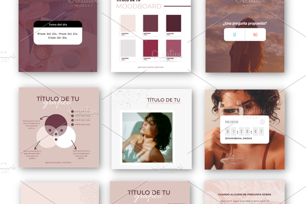 CANVA Bundle Instagram PACK Template, a Social Media Template by agarimoestudio (Photo 3 of 4)