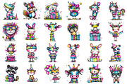 Quirky Birthday Party Animals, an Illustration by designcity5 (Thumbnail 2 of 5)
