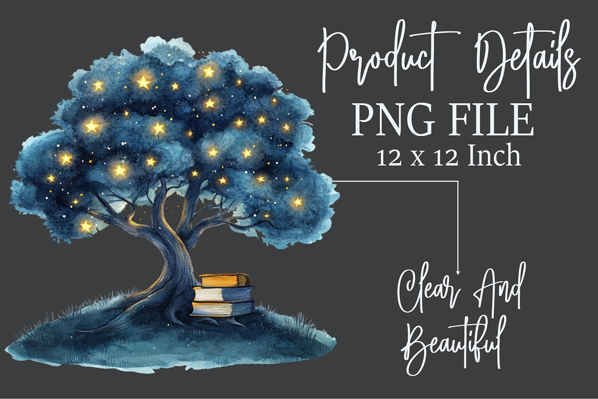Watercolor Dreaming Trees Clipart, an Illustration by Rose Art (Photo 7 of 7)