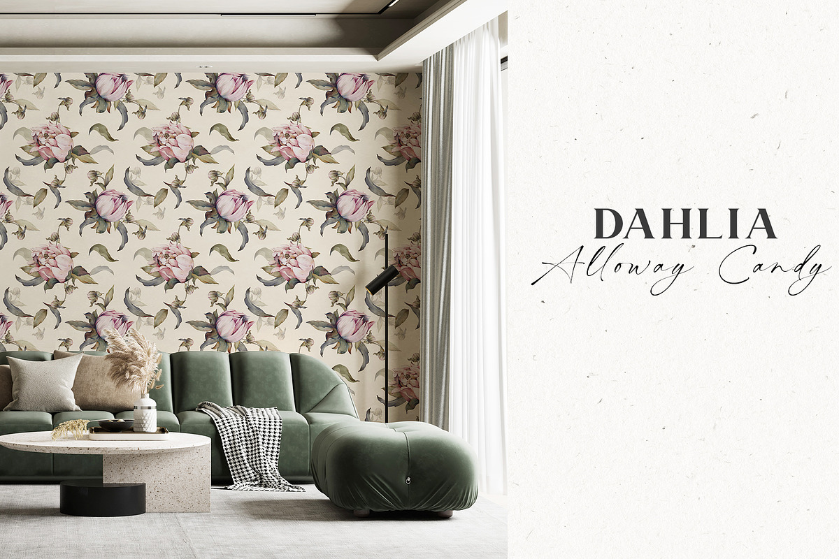 Watercolor Dahlia Floral Elements, a Decorative Illustration by Damian Roh (Photo 7 of 12)