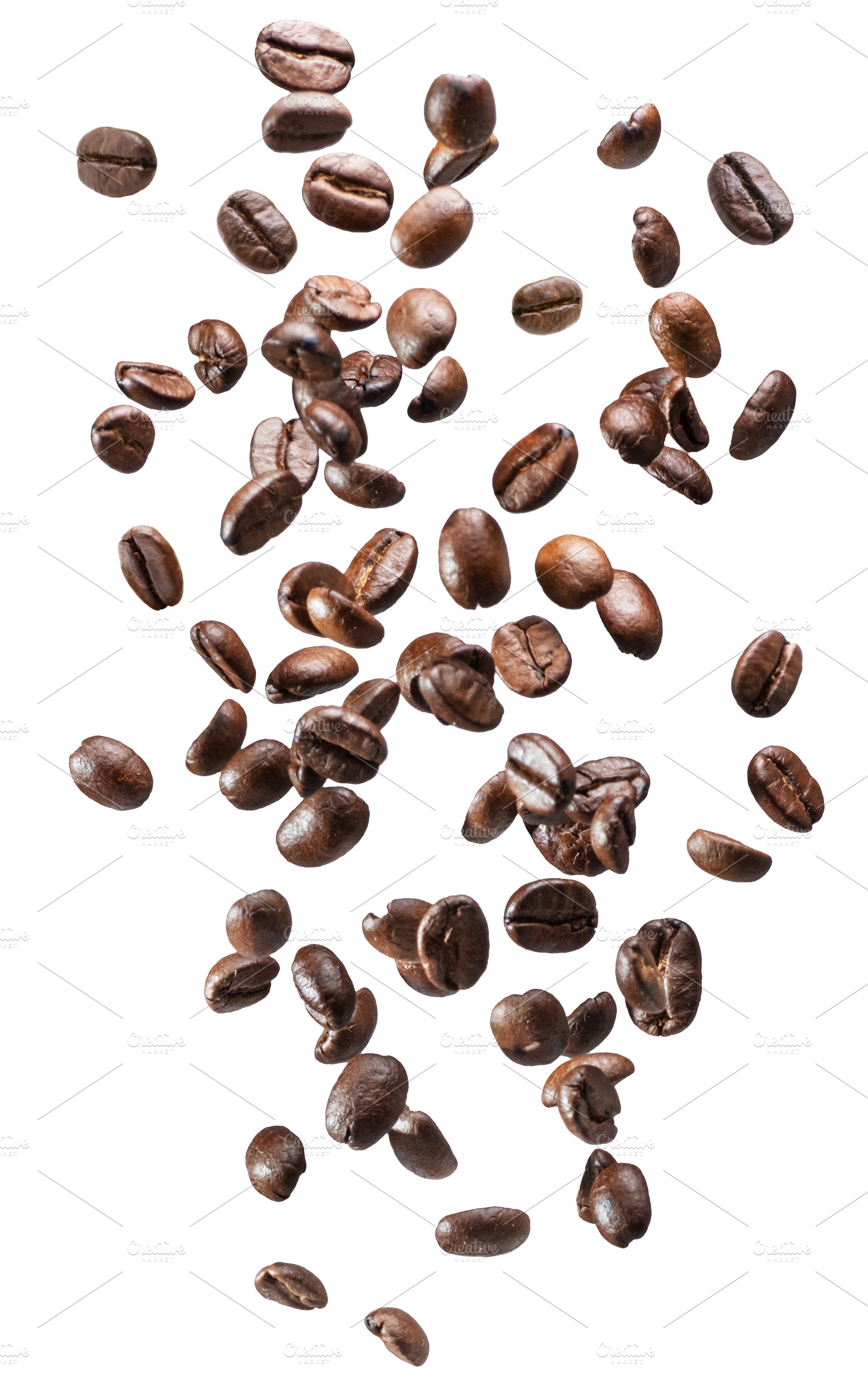 Coffee beans falling down, a Food & Drink Photo by Volff