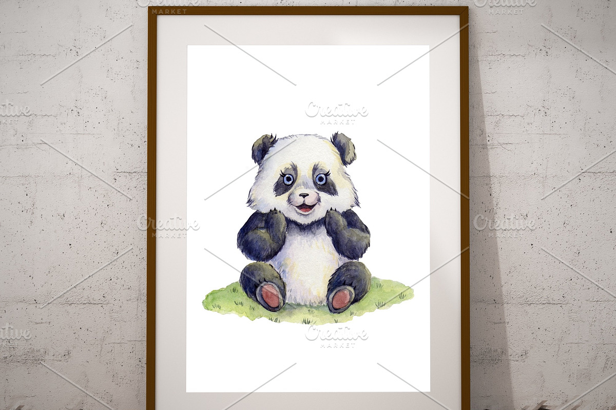 Printable Panda Wall Art, an Animal Illustration by Artseez