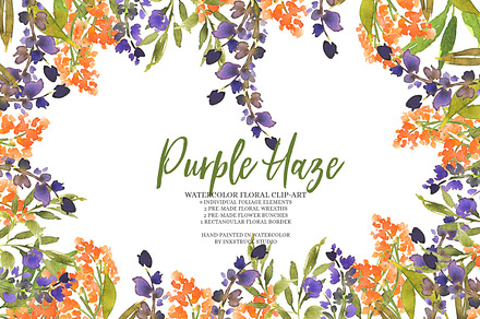 Purple Haze-watercolor clipart