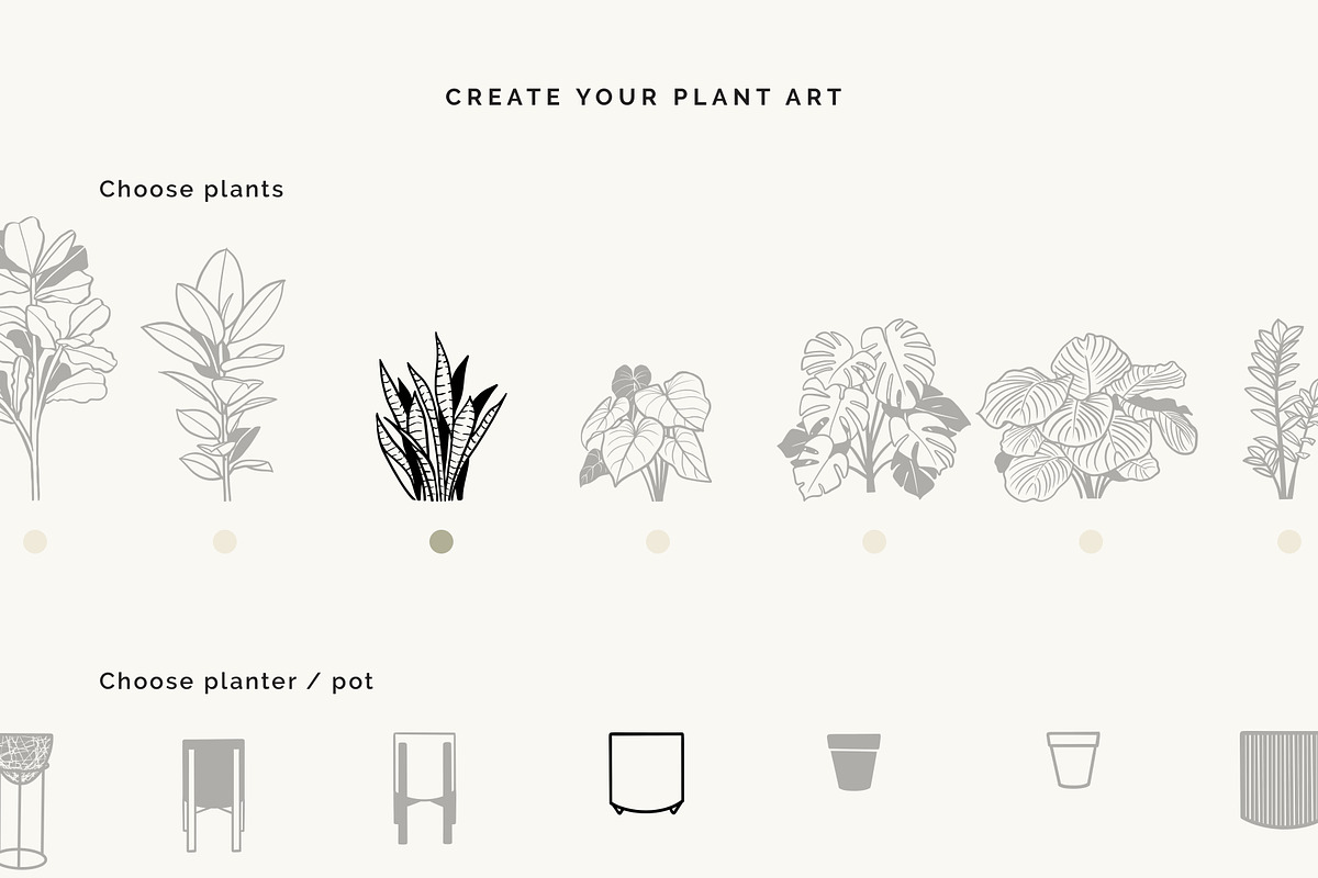 House Plants and Pots Collection, an Illustration by imajineko (Photo 3 of 9)
