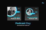 Podcast Day Instagram Post, a Social Media Template by CavenArt (Thumbnail 2 of 5)