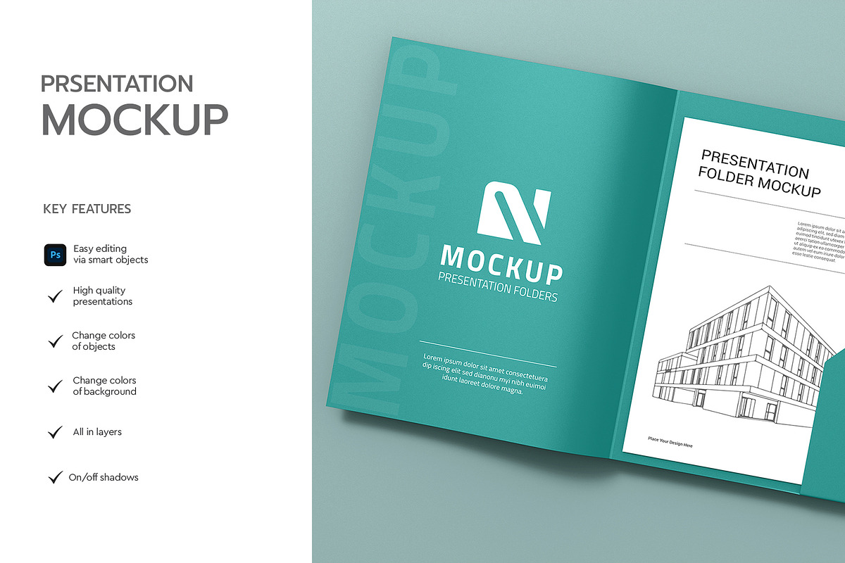 Presentation Folder PSD Mockup, a Product Mockup by graphypix (Photo 2 of 4)