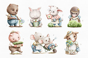 Cute gardeners, an Animal Illustration by Mimomy (Thumbnail 2 of 5)