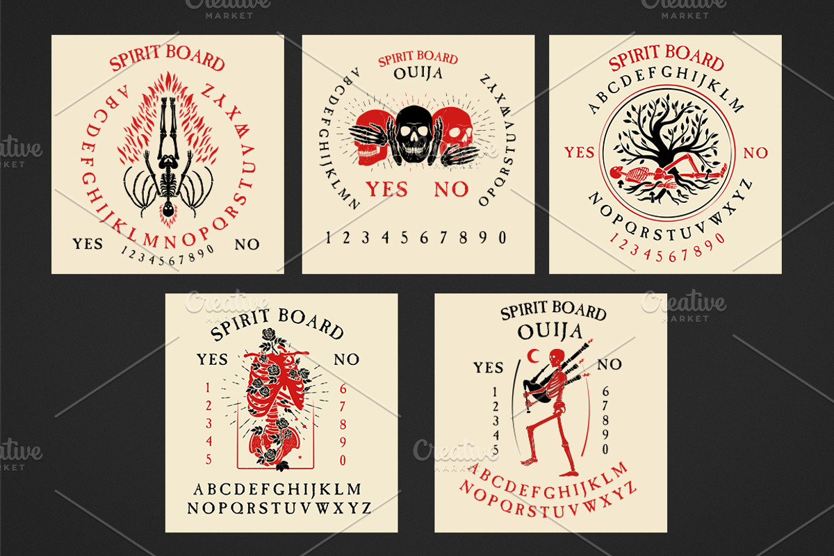 Skeletons` Logos Collection#3, a Decorative Illustration by Moloko88 (Photo 3 of 5)
