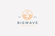 Abstract Twin Big Wave Logo, a Branding & Logo Template by Signatoro (Thumbnail 2 of 2)