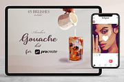 Amber Gouache Kit for Procreate, a Brush Add-On by Liquid Amethyst Art (Thumbnail 1 of 9)