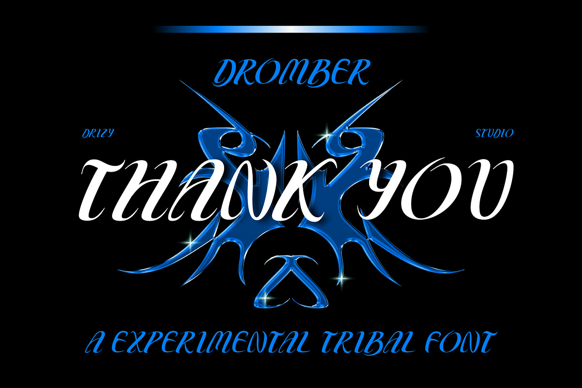 Dromber - Experimental Tribal Font, a Sans Serif Font by Drizy (Photo 10 of 10)