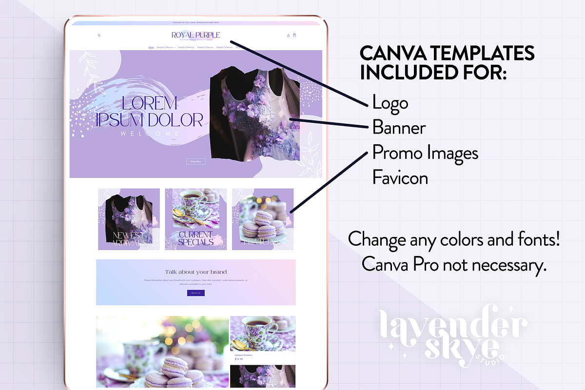 Indigo Shopify Theme, a Shopify Template by Lavender Skye Studio (Photo 2 of 2)