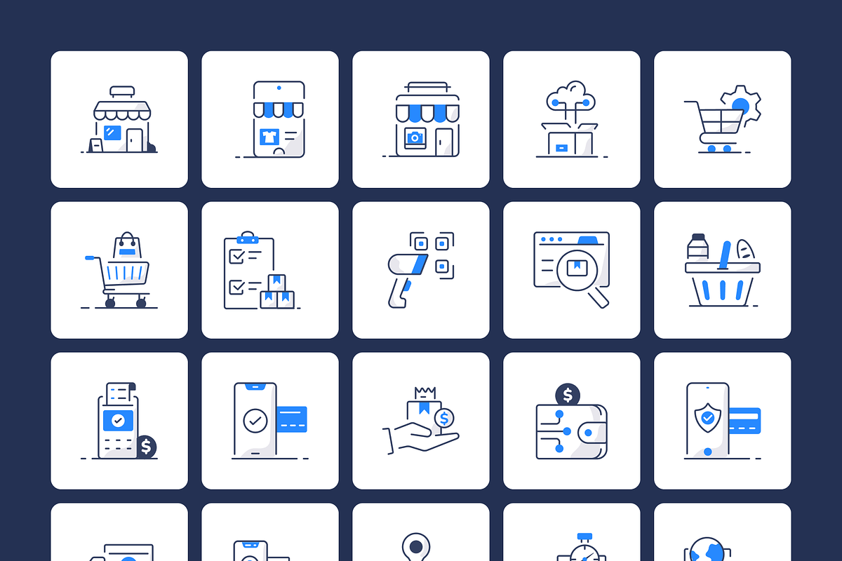 120 Digital Business Line Icons, an Outline Icon by Vectors Market (Photo 9 of 10)
