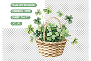 Watercolor Shamrock Clipart Bundle, an Illustration by TatiMockup (Thumbnail 4 of 4)