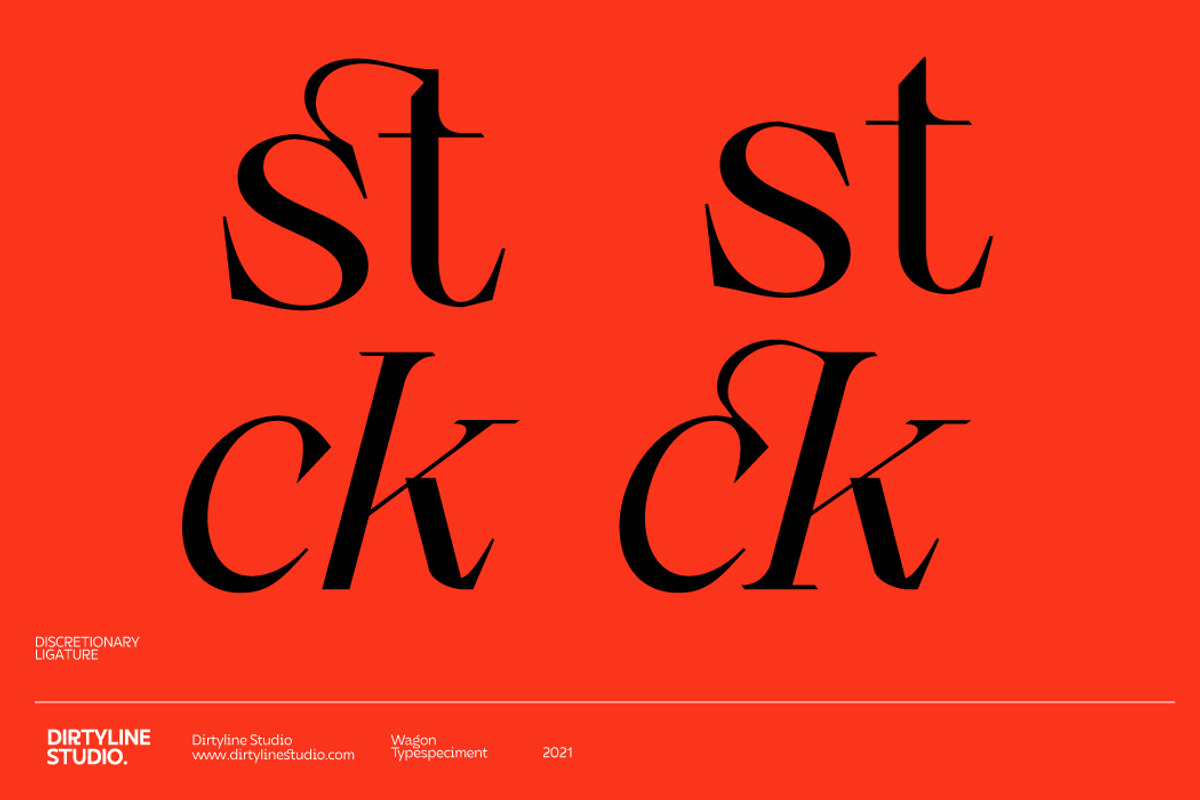 Wagon Display Serif+Italic, a Serif Font by Dirtyline Studio (Photo 8 of 20)