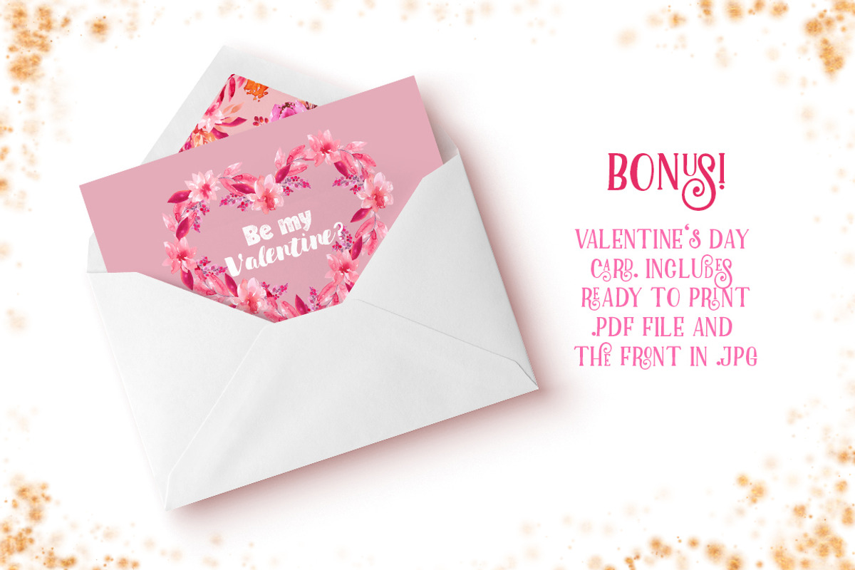 Be my Valentine - watercolor set, an Illustration by Charushella (Photo 8 of 9)