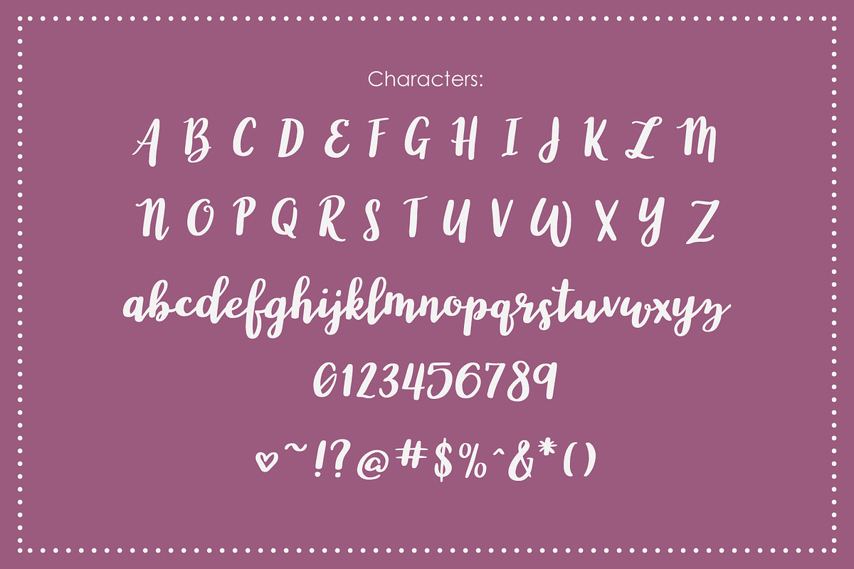 Wonderland, modern calligraphy font preview 4