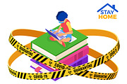 Covid-19 Coronavirus Stop Stay Home, an Education Illustration by TAlex (Thumbnail 10 of 16)