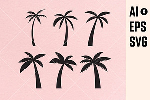 Palm Trees Vector, Palm Eps, Svg, Ai