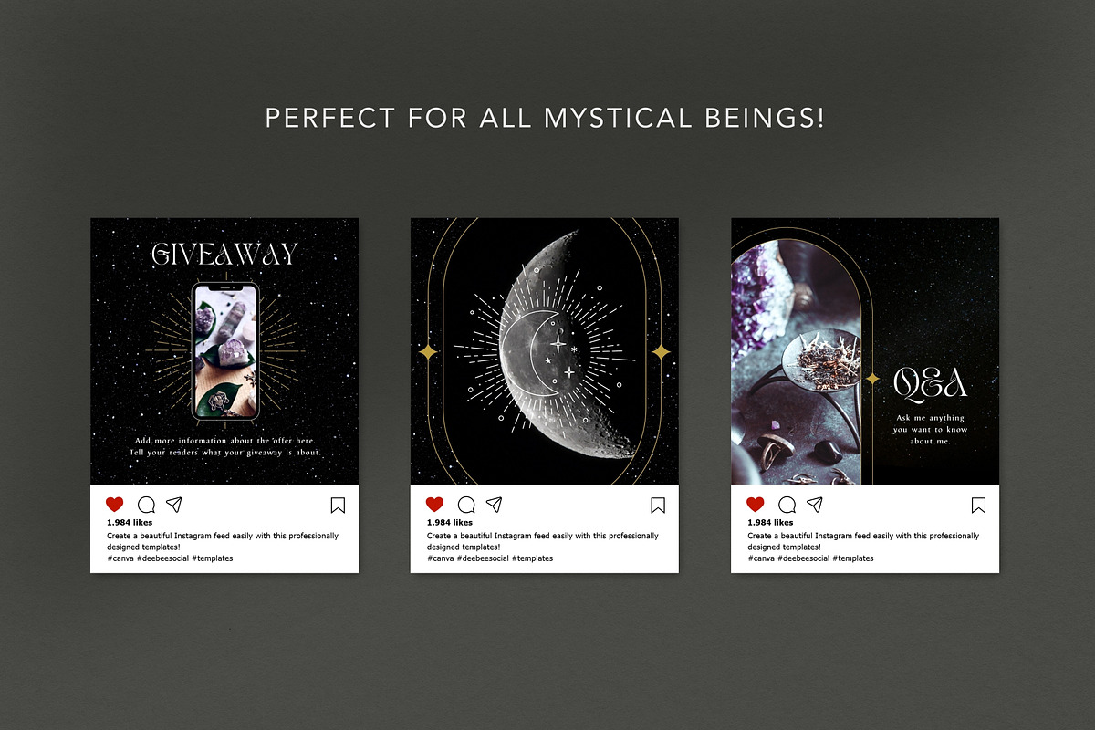 Spiritual Instagram Templates Canva, a Social Media Template by DeeBeeDesign (Photo 8 of 10)