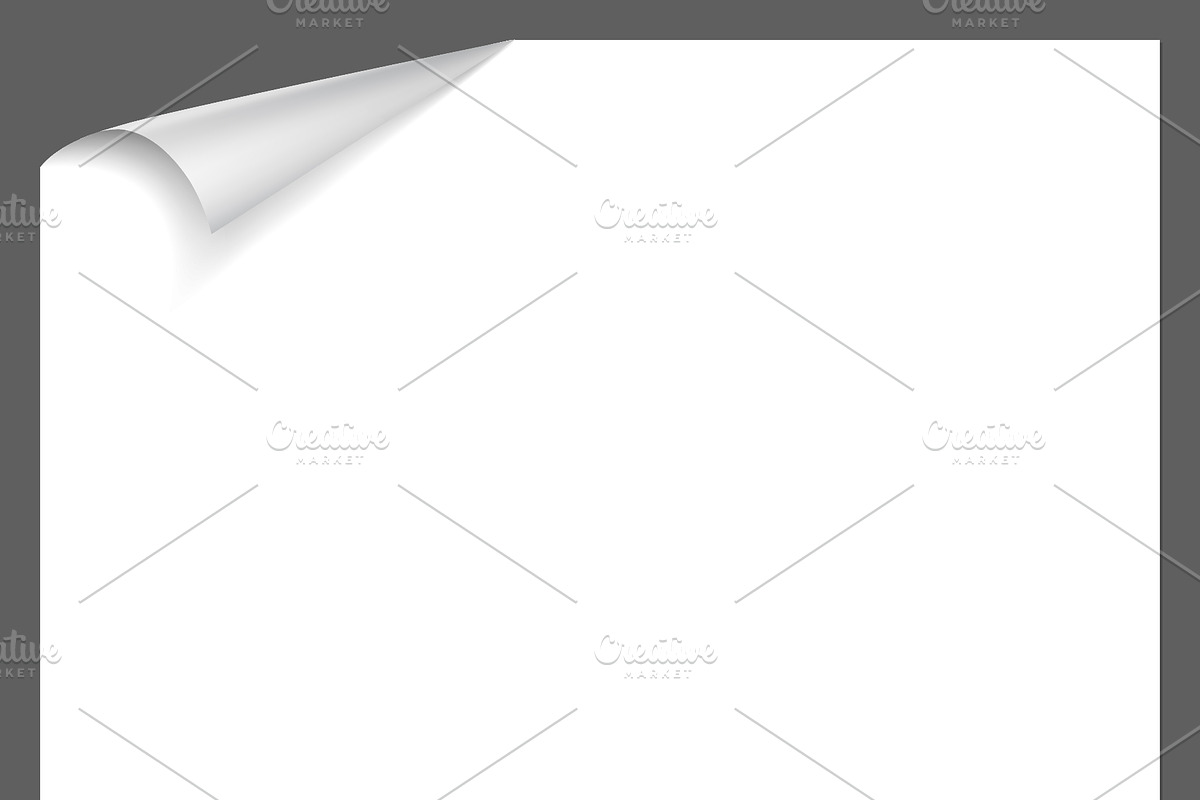 Gray paper sheet with curled corner, a Wallpaper Graphic by Onyx (Photo 3 of 3)