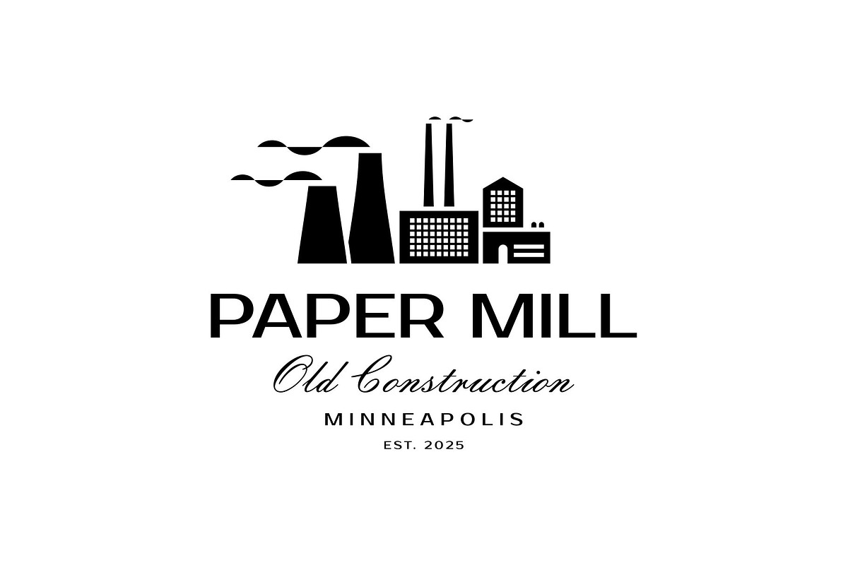 Paper Mill Building Logo, a Branding & Logo Template by Buqancreative (Photo 3 of 3)