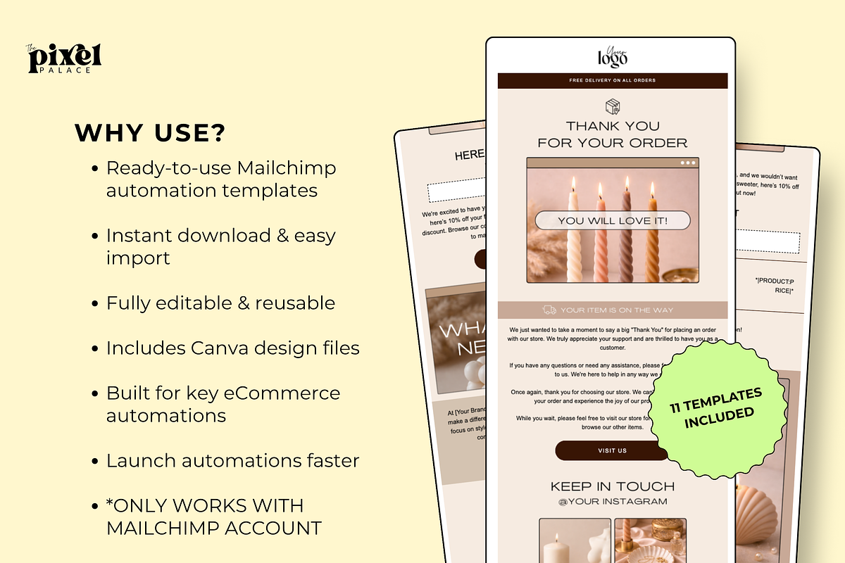 Mailchimp Email Sequence Templates, an Email Template by The Pixel Palace (Photo 3 of 8)