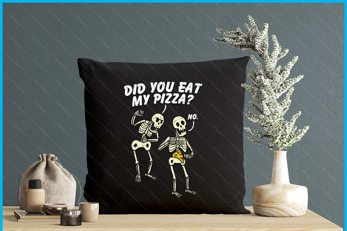Skeleton Pizza Funny Halloween SVG, a Graphic by Creativeusart (Photo 4 of 4)
