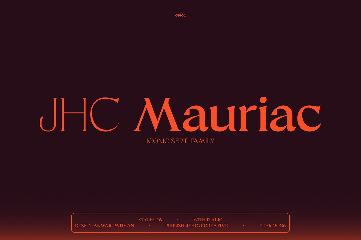 JHC Mauriac - Iconic Typeface, a Serif Font by Jehoo Creative (Photo 1 of 12)