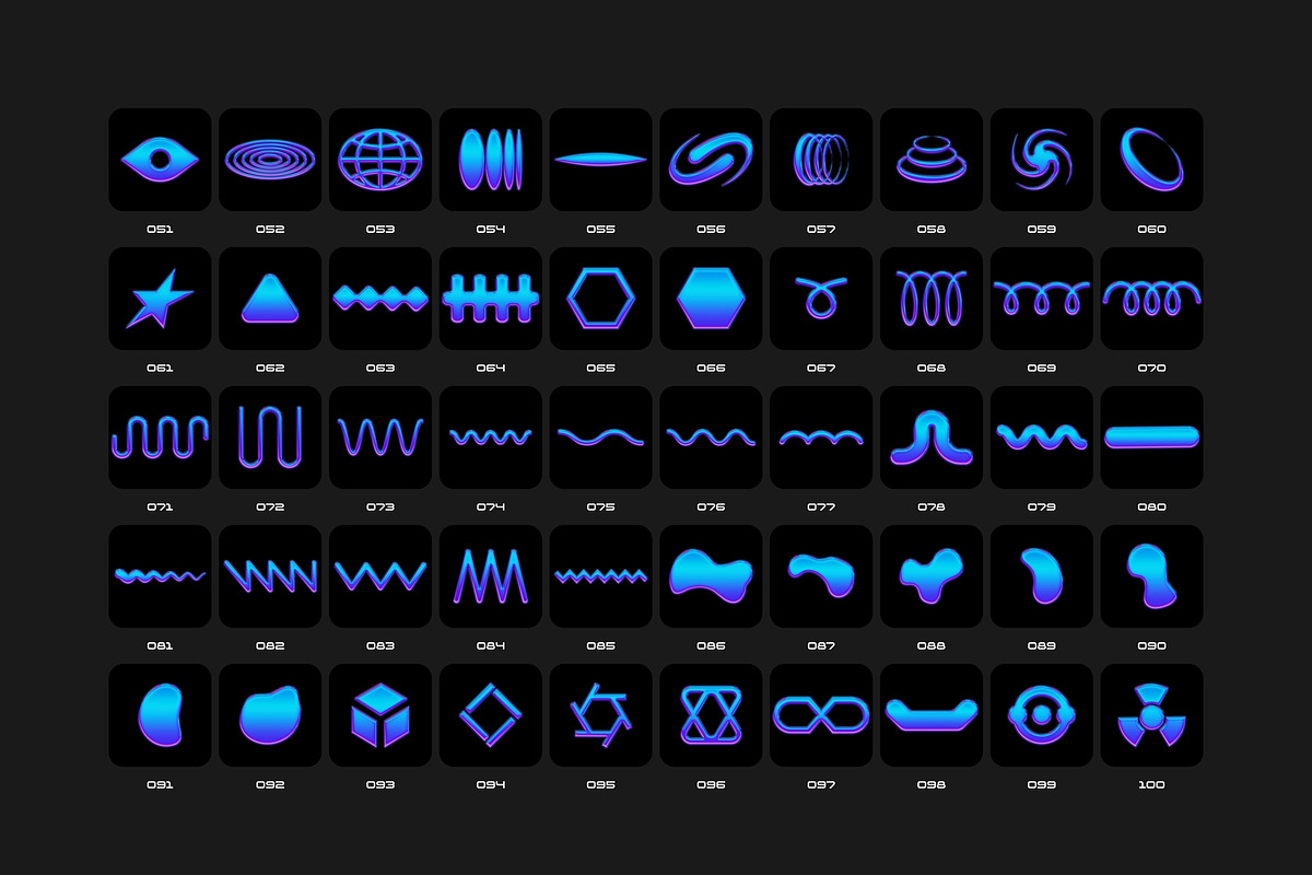 Iridescent Abstract Shapes, a Graphic by Unusual Vectors (Photo 7 of 7)
