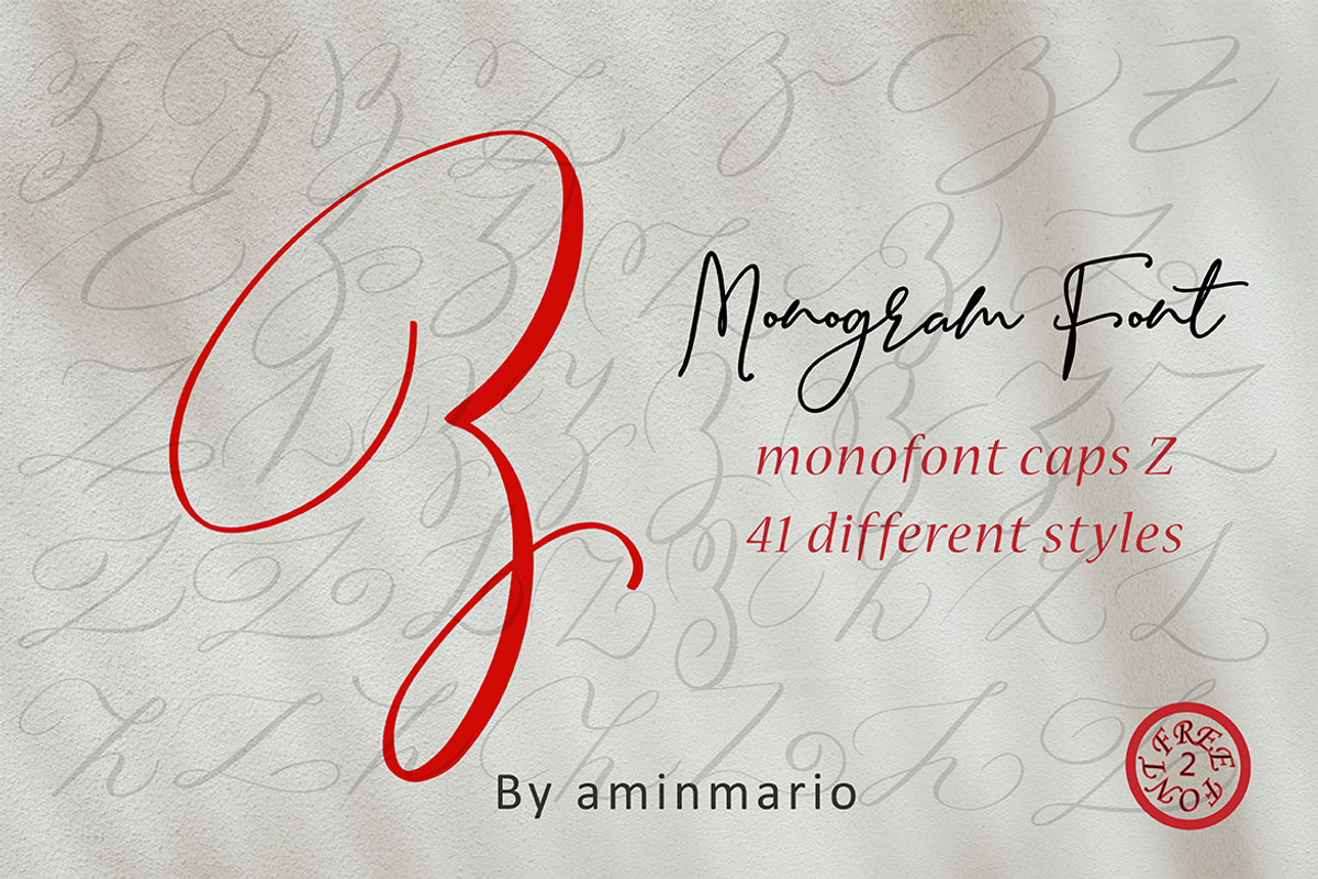 MONOGRAM Z | Monofont caps Z preview 7
