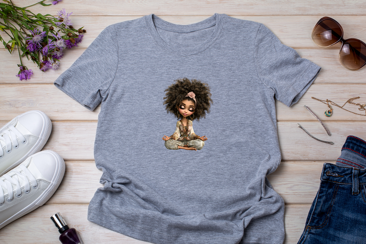 BLACK GIRL ROUTINE CLIPART, a Person Illustration by Daring Digies (Photo 8 of 9)
