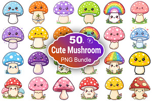 Cute Mushroom Png, an Object Illustration by Forhadx5