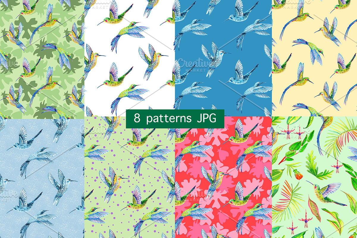 Hummingbirds. Tropical birds., an Illustration by lilisavelieva (Photo 3 of 4)