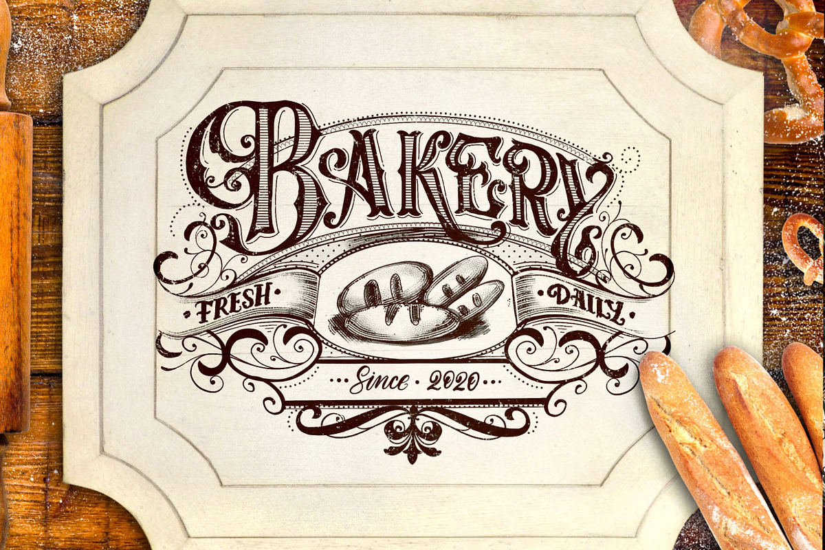 Vintage Lettering Bundle, a Brush Add-On by Letter Elfa Studio (Photo 7 of 11)