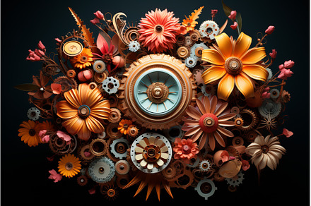 Durable Mechanical flowers. Generate, a Nature Photo by Ylivdesign