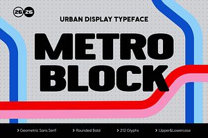 Metro Block - Sans Serif Display Fon, a Sans Serif Font by Studio Moara