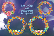Watercolor Easter Wreaths, an Illustration by Evgeniia Zagreeva (Thumbnail 2 of 2)
