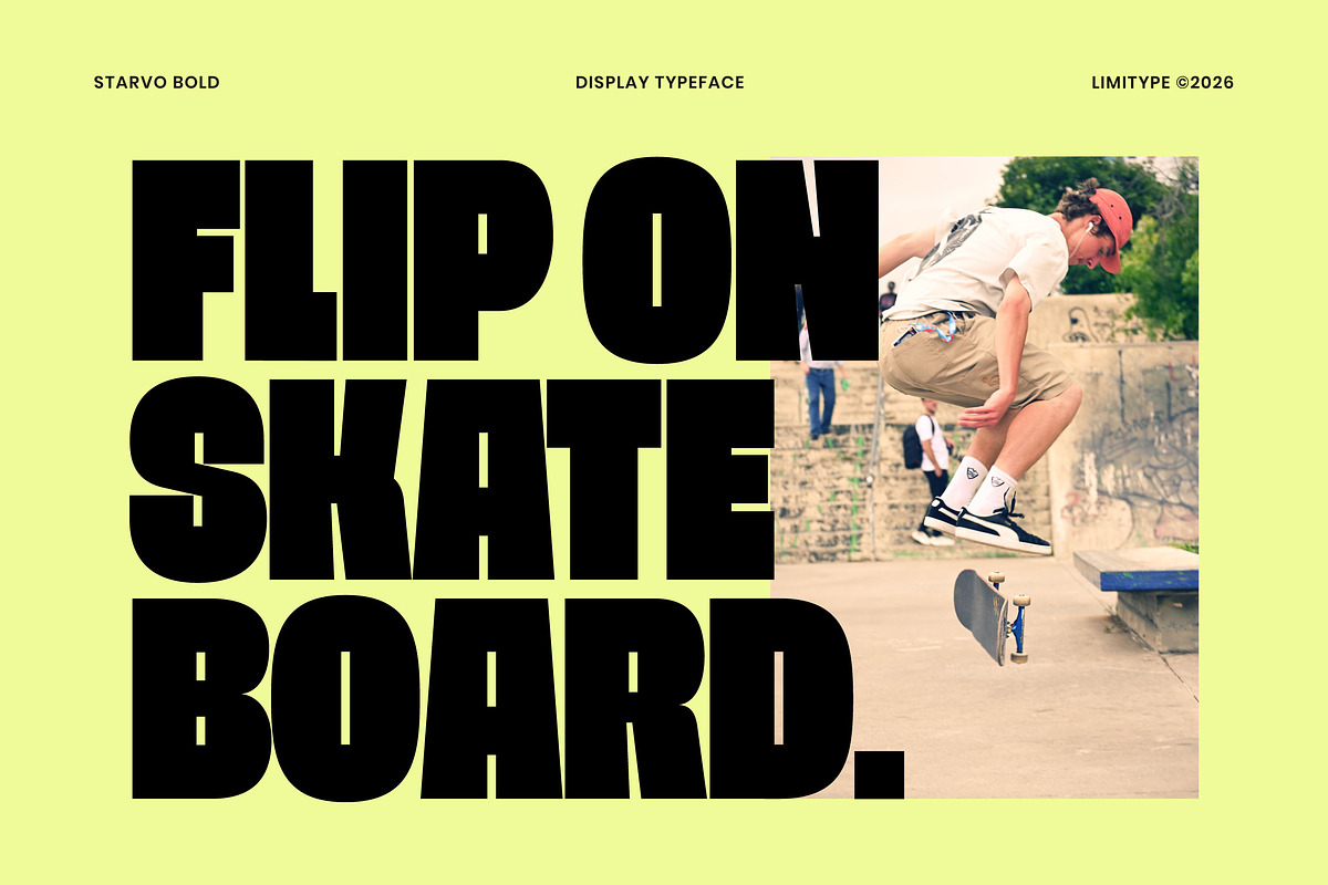 Starvo - Bold Condensed Font, a Sans Serif Font by limitype (Photo 5 of 10)