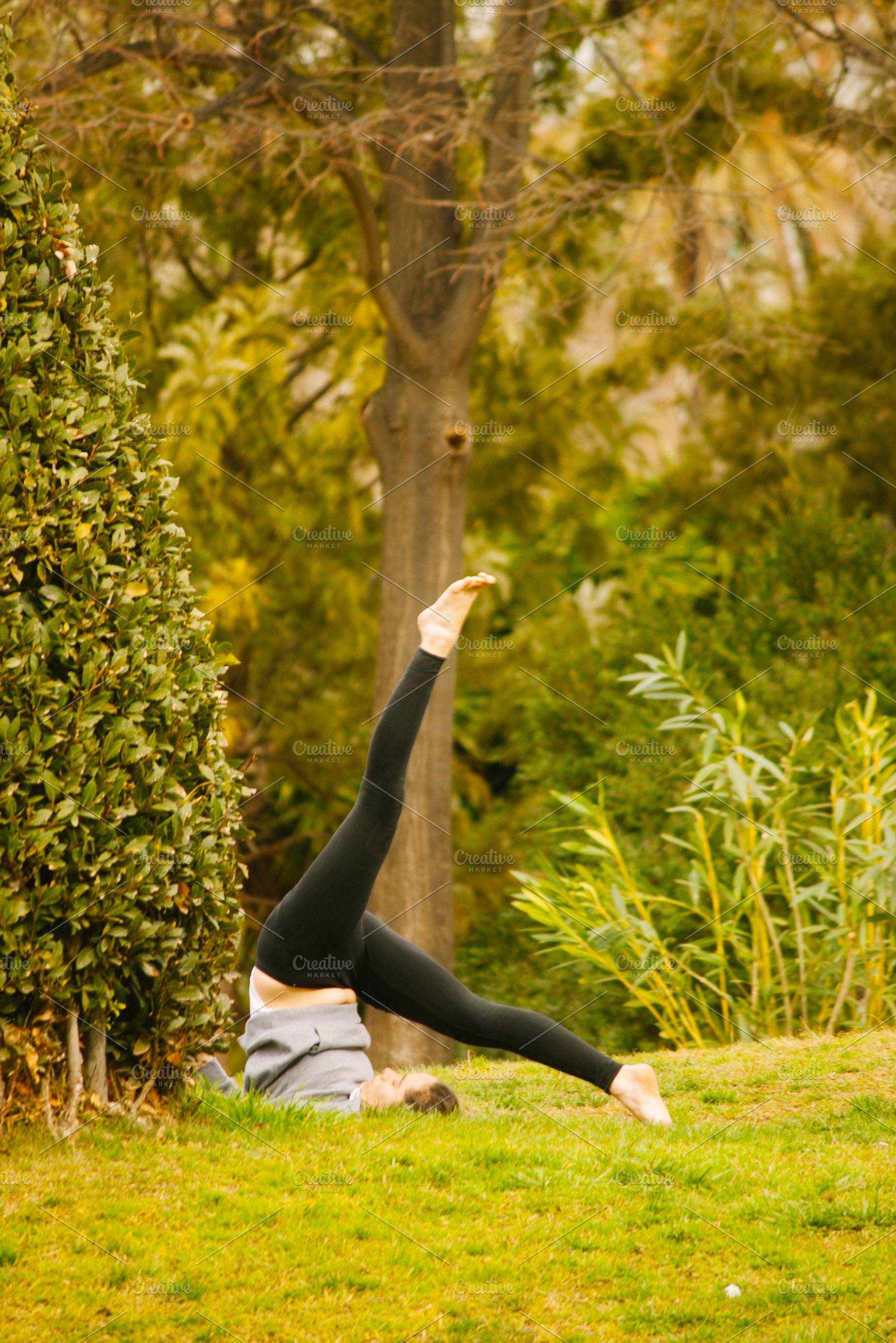 Yoga Practice Stock Photograph