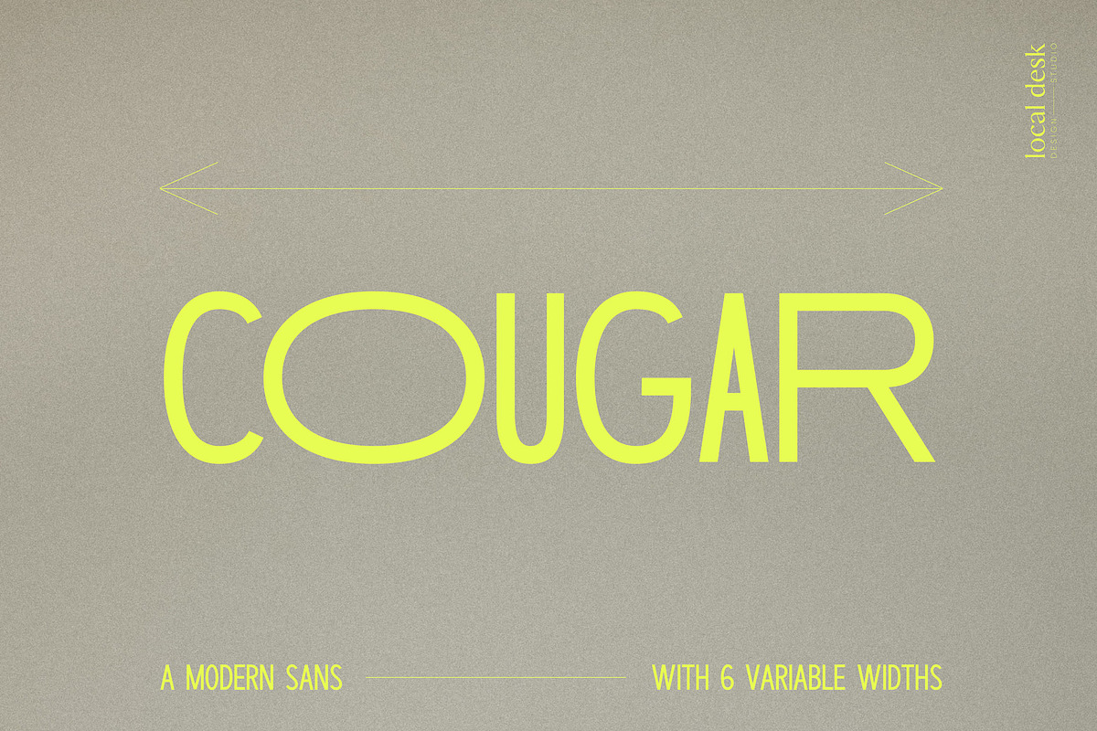 Cougar – Variable Widths Sans, a Sans Serif Font by Local Desk Designstudio (Photo 17 of 19)