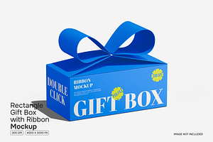 Gift Box with Ribbon Mockup, a Packaging Mockup by Permadi Creative