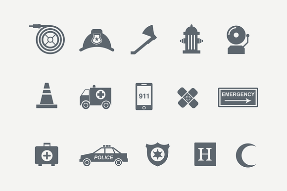 15 Emergency Icons preview 4