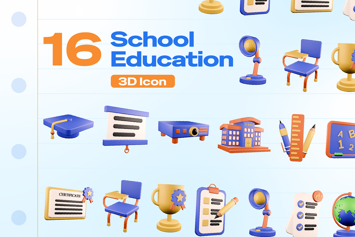 School and Education 3D Icon, an Object 3D Model by Burntilldead (Photo 6 of 7)