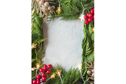 Elegant christmas frame with golden, a Holiday Photo by Lifemorning